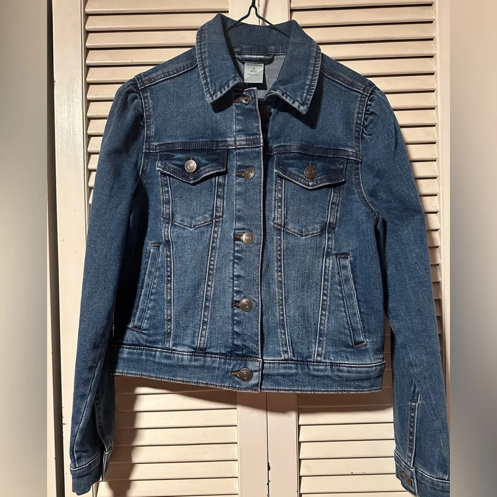 Nordstrom Denim Jean Jacket Button Down 6 Pocket Girl’s 8/10